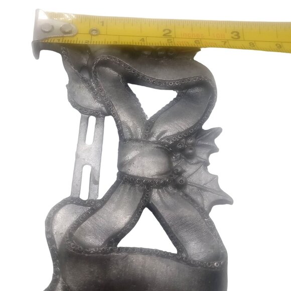 Metzke Pewter Signed1989 Bowtie Holly Hanging Christmas Design Rare Find Vintage - Picture 10 of 10